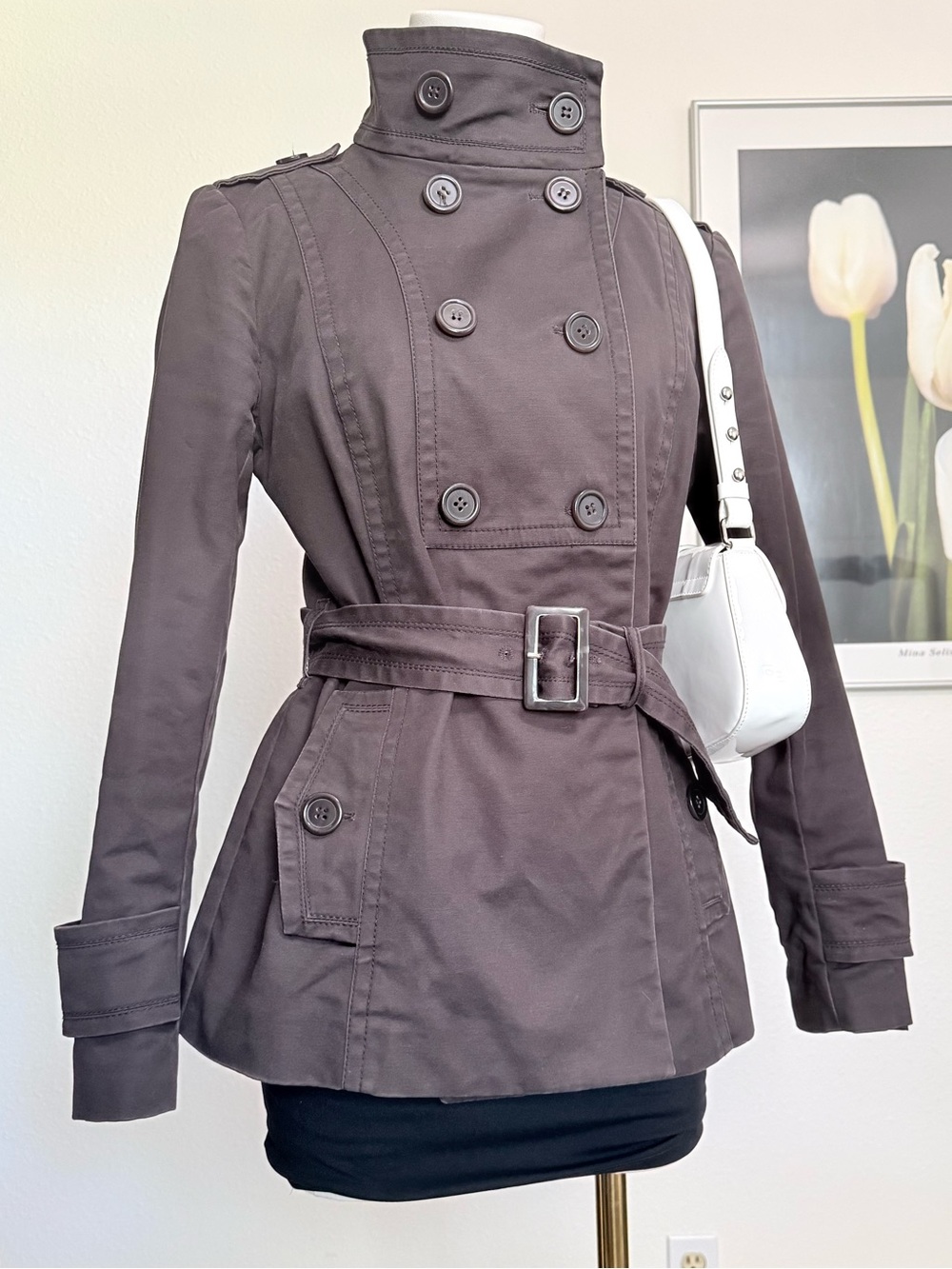 Vintage Kenar Military Trench Jacket Y2K Indie Utility